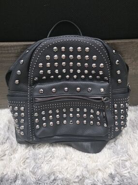 Studded Black Mini Backpack - Fashionable Women's Bag